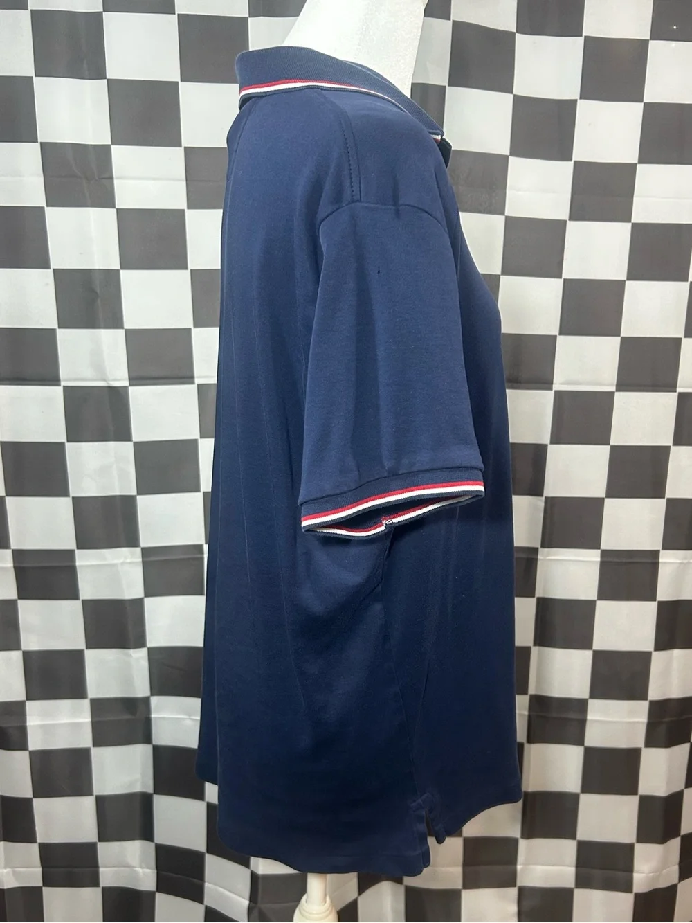 Ralph Lauren Men’s Navy Polo with Red Logo and Red&White Trim Accents